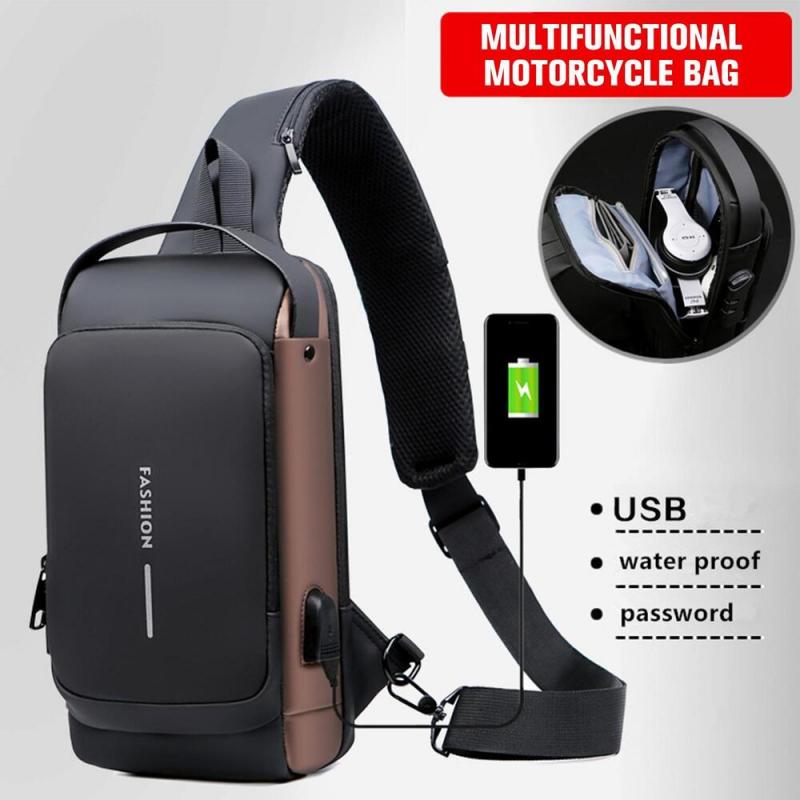 Bolso de pecho, con interfaz USB para recargar el celular, muy práctica para llevar a cualquier lugar